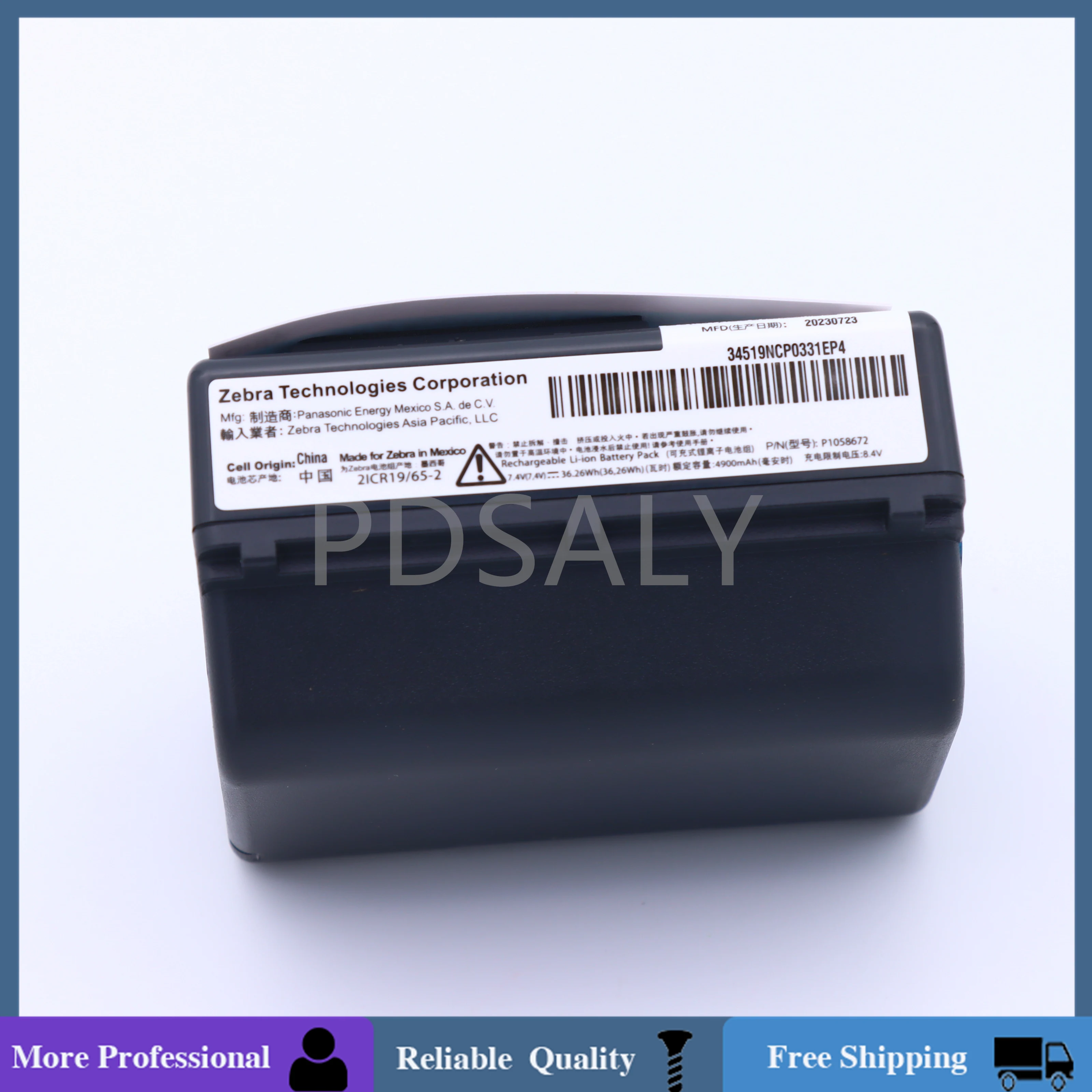 4900mAh Original Battery For Zebra QLN220 QLN320 ZQ510 ZQ520 ZQ521 ZR628 ZR638 ZQ610 ZQ620 2