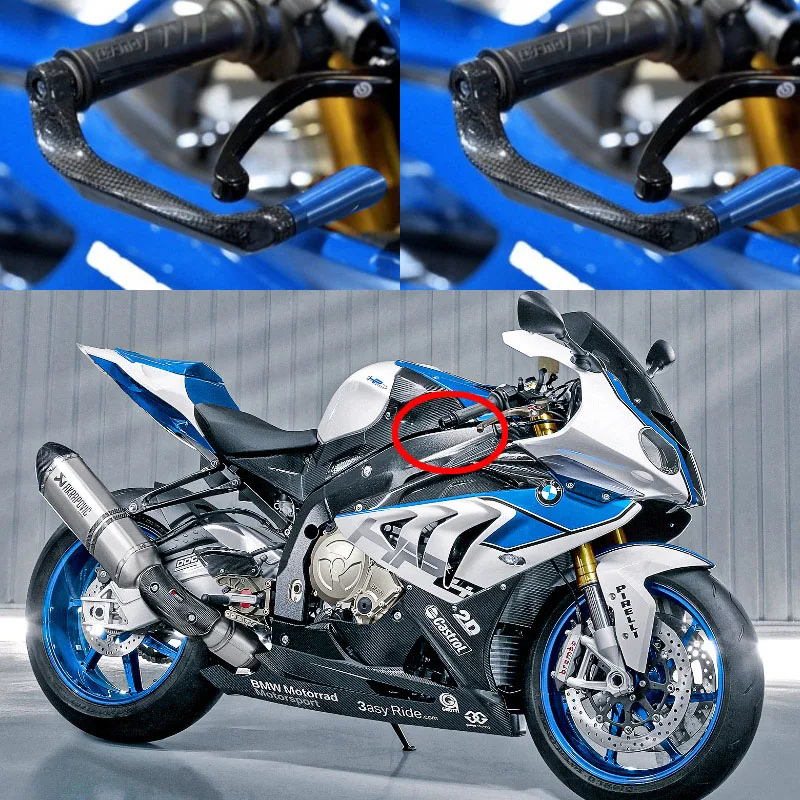 22mm Protector Handlebar Motorcycle Proguard Brake Clutch Systems Levers Protect Guard Autobicycle Handgrip Carbon fiber+Aluminu