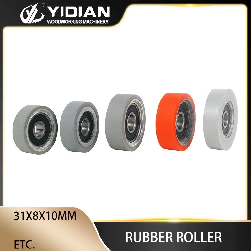 Edge Banding Wheel Durable Snipping Roller Rubber Copying Wheel for Homag Biesse Nanxing KDT Edge Banding Machine 2Pieces