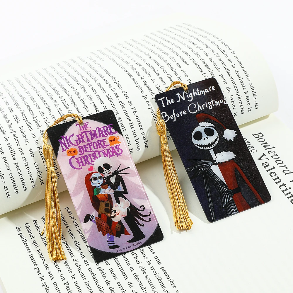 Acrylic Bookmark The Nightmare Before Christm With Tassel Reading Tag Gift