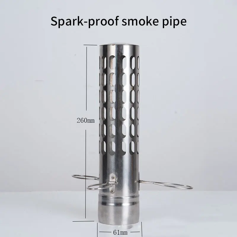 Description Picture 5 of itemOutdoor Firewood Stove Accessories Chimney Anti-scalding Cover Lengthen Chimney Bend Pipe Camping Tent Stove Exhaust Pipe