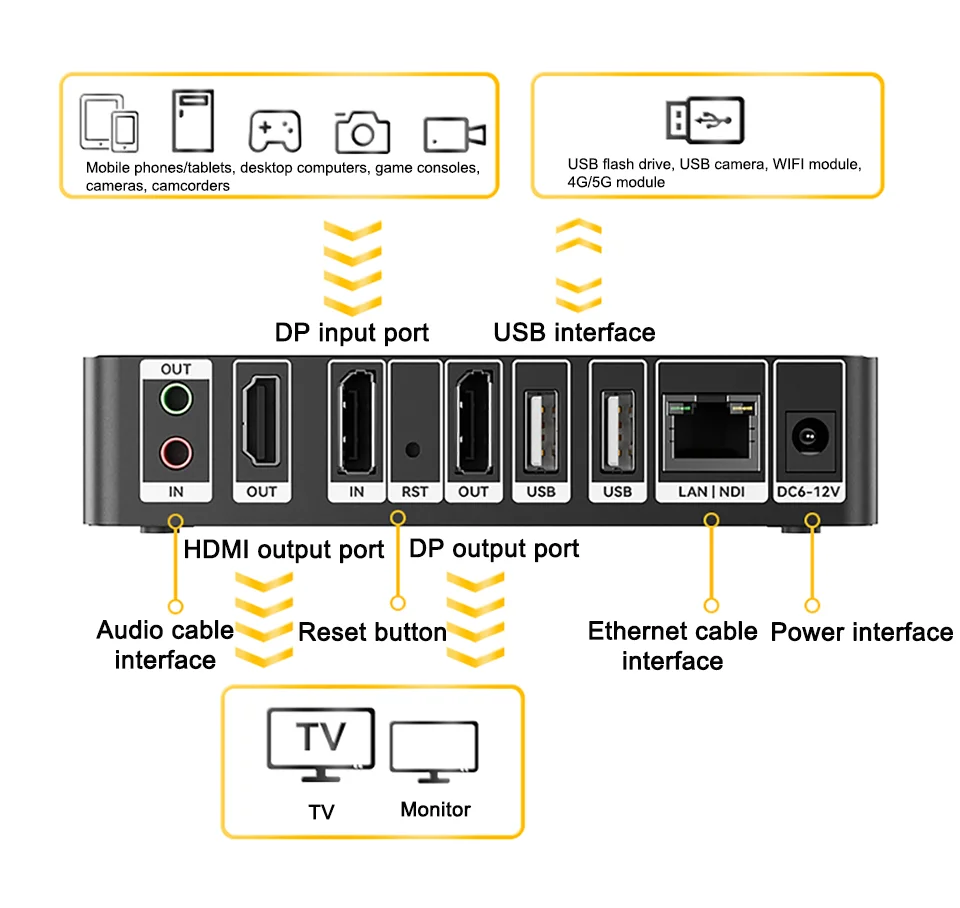 Link Pi DP01 DisplayPort Encoder NDI HD Video Decoder 4K P60 Input 1080P SRT RTM