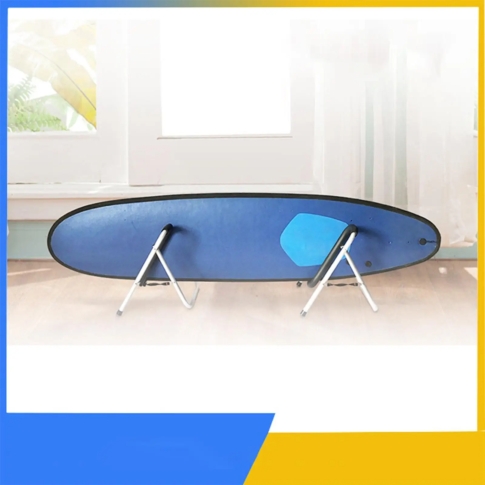 Foldable Surfboard Stand Skateboard Storage Display Stand Foam Protector Holds Longboards and Shortboards