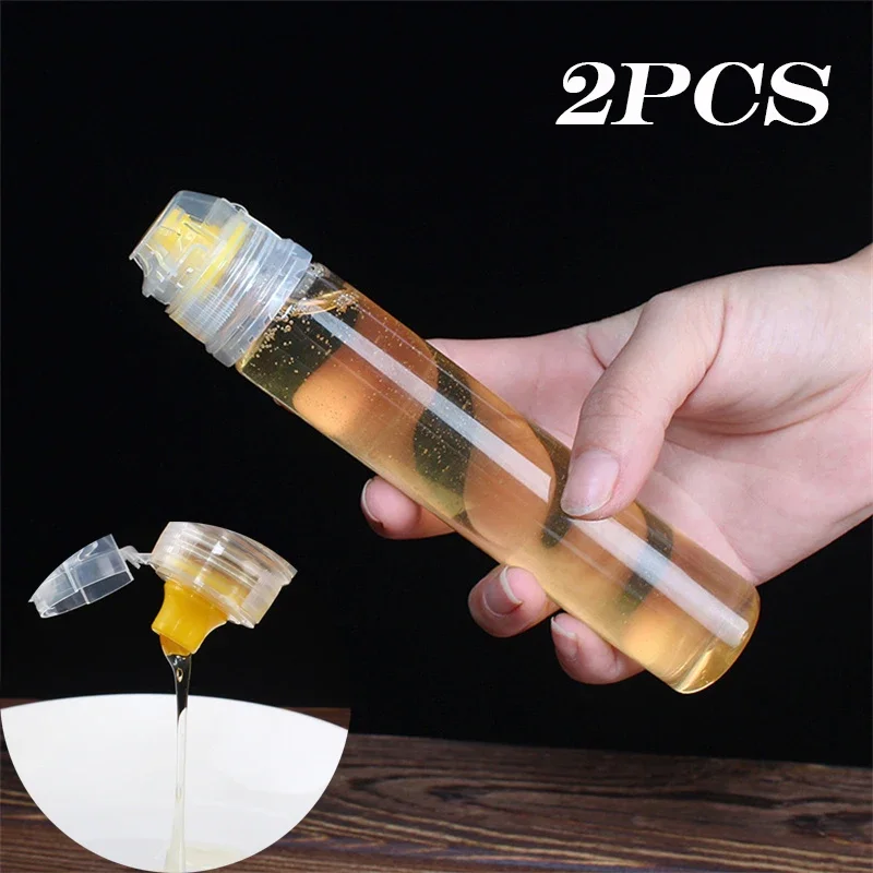 Syrup Dispenser 90ml Transparent Non-Drip Honey Dispenser Honey Squeeze Bottle Vinegar Oil Syrup Bottle Pot Dispenser Kitchen Tool