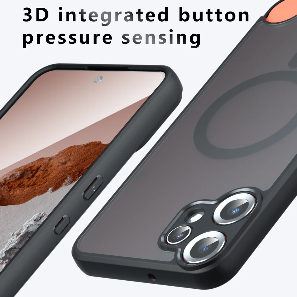 MagSafe Magnetic Wireless Charging Shockproof Matte Back Case Cover
