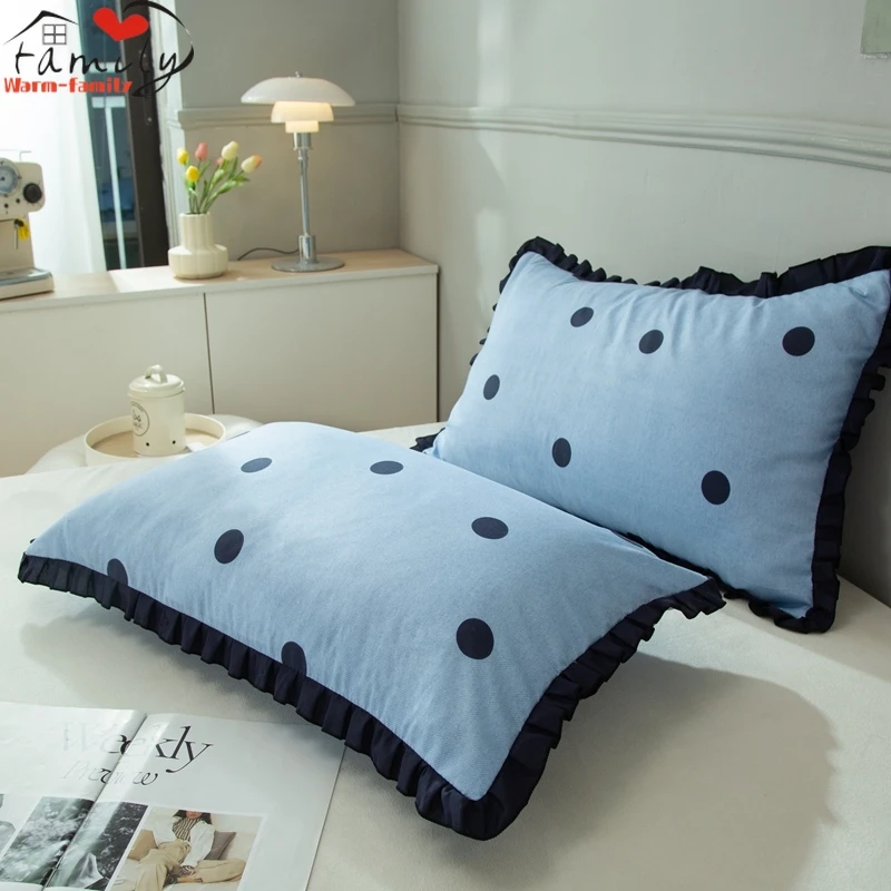 

Blue Pattern Decorative Sofa Cushion Cover Home Hotel Office Couch Seat Decor Pillowcase Throw Pillows Home Textile Gift 48x74cm