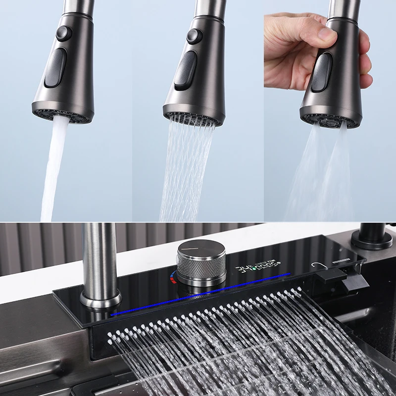 https://ae01.alicdn.com/kf/S990c9ad2da43442090923f7310906c95A/Single-Bowl-Tiktok-Trends-Black-Stainless-Steel-Digital-Display-Kitchen-Sink-With-Waterfall-Faucet-Pull-Lefton.jpg