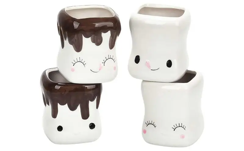 

Ceramic Coffee Cups Cute Mugs With Faces mug With Cute Expression Christmas Hot chocolate cocoa Porcelain mug Children's gift