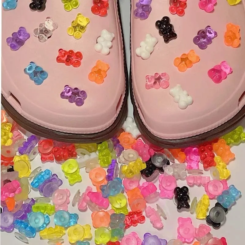 26 Pcs Orsetti Gommosi Set Di Ciondoli Per Scarpe Firmati Fit Decorazioni Per Bambini Per Scarpe Ornamenti Accessori Donna Perni Jibz All'Ingrosso