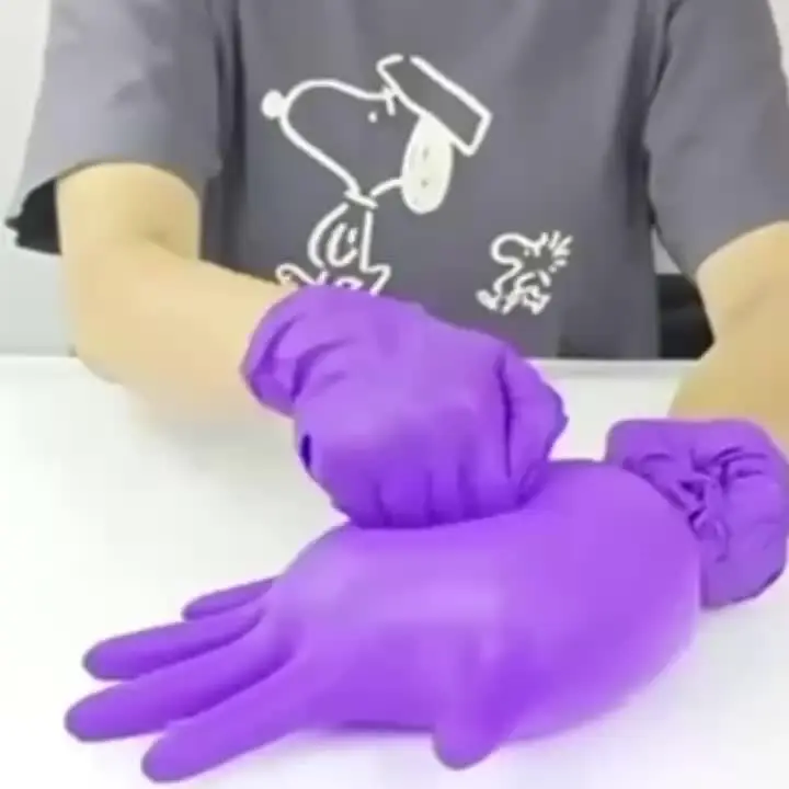 Guanti Monouso In Nitrile Viola, 100 Pezzi, Taglia M – Senza Lattice, Resistenti Agli Strappi, Per Uso Medico E Alimentare - 6