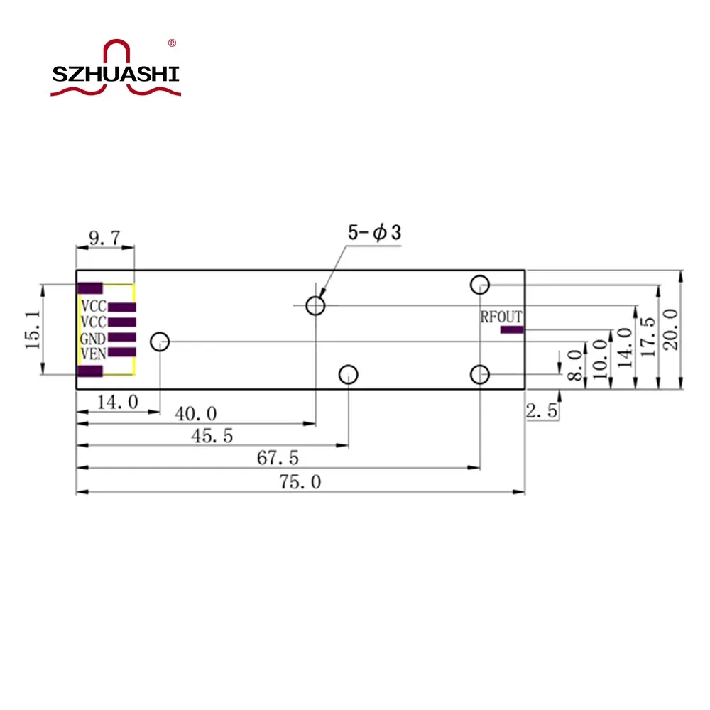 SZHUASHI 2W Shield Module Applied to 3G /4G / WiFi 2400-2500MHz Jammer 100% NEW
