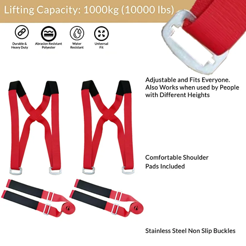 Lifting Moving Strap Furniture Transport Belt In Shoulder Straps Team Straps Mover Easier Conveying Storage moving straps storage strap cargo strap