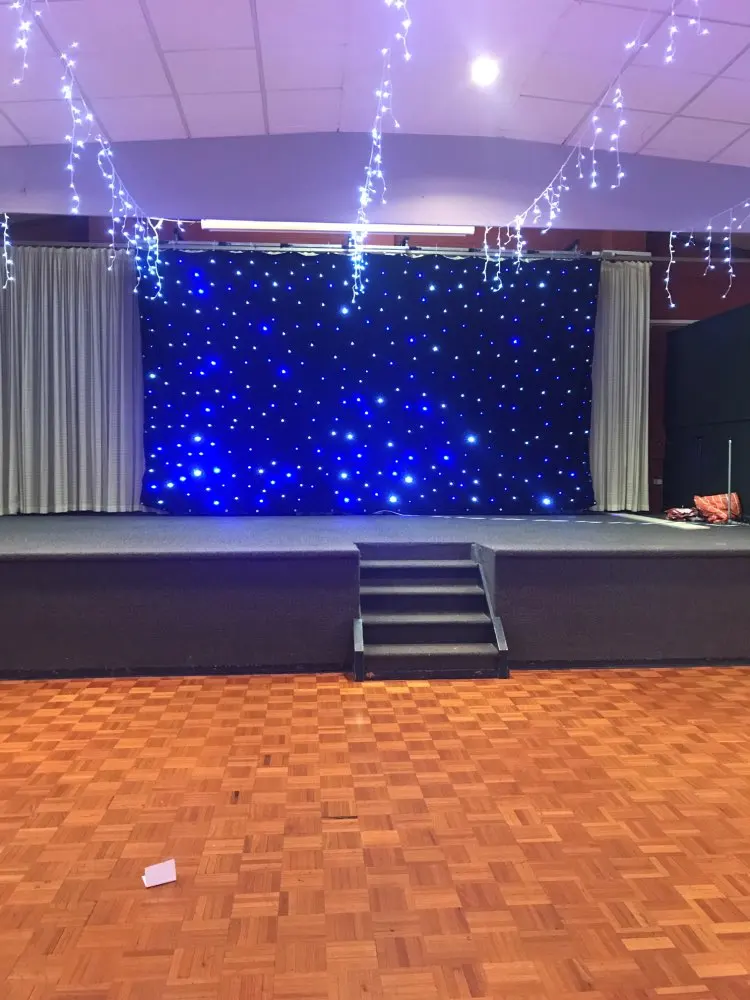 

Velvet star curtain LED drape with meteor shower effect dance background DMX controller party wedding supplies can be customized