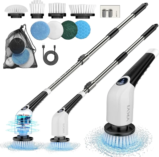 Electric Spin Scrubber Power Brush Shower Scrubber, Cordless and Handheld Bathroom  Scrubber with 4 Replaceable Cleaning Brush He - AliExpress