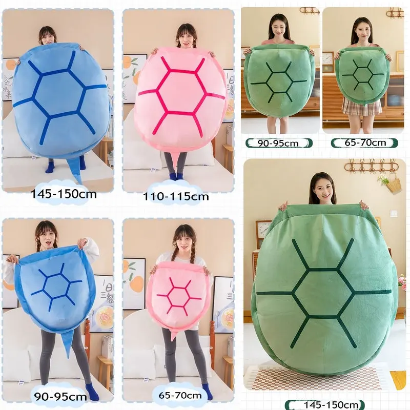120/150cm Giant Wearable Turtle Shell Plush Toy Kids Sleeping Bag