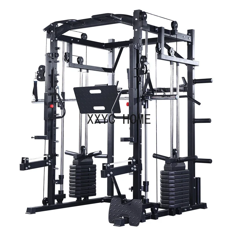 

Commercial Multi-Functional Comprehensive Fitness Frame Weightlifting Bed Weight Lifting Squat Machine Gantry Smith Machine