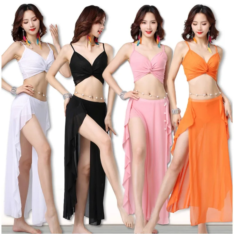 

Belly Dance Set Training Clothes 2024 New Set Oriental Dance Clothes Flowing Fairy Style Performance Sexy