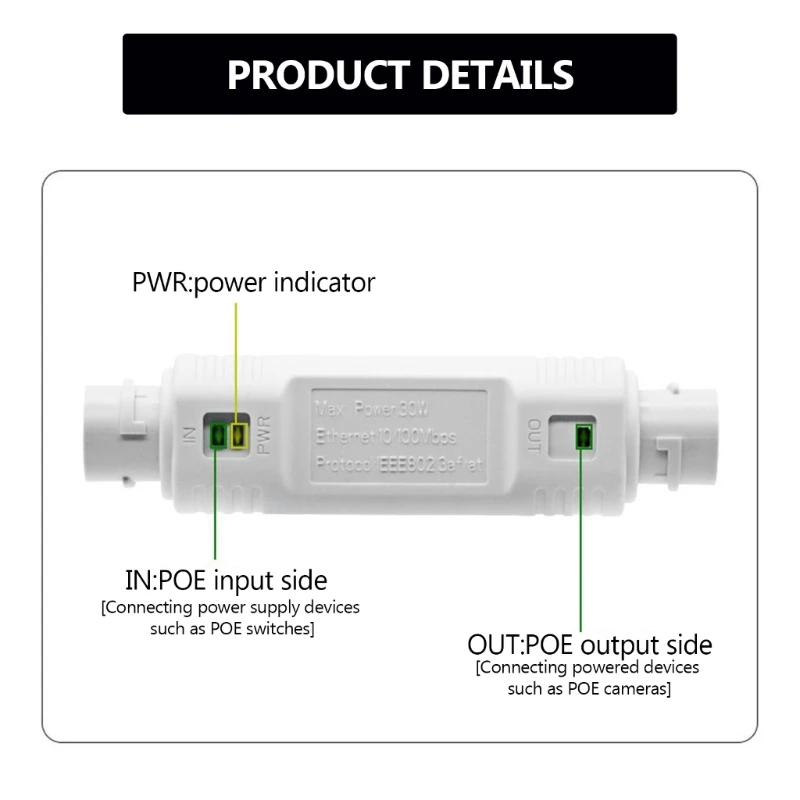 간편한 설치 IP66 방수 Poe 확장기는 IEEE802.3af/at 51BE를 지원합니다.