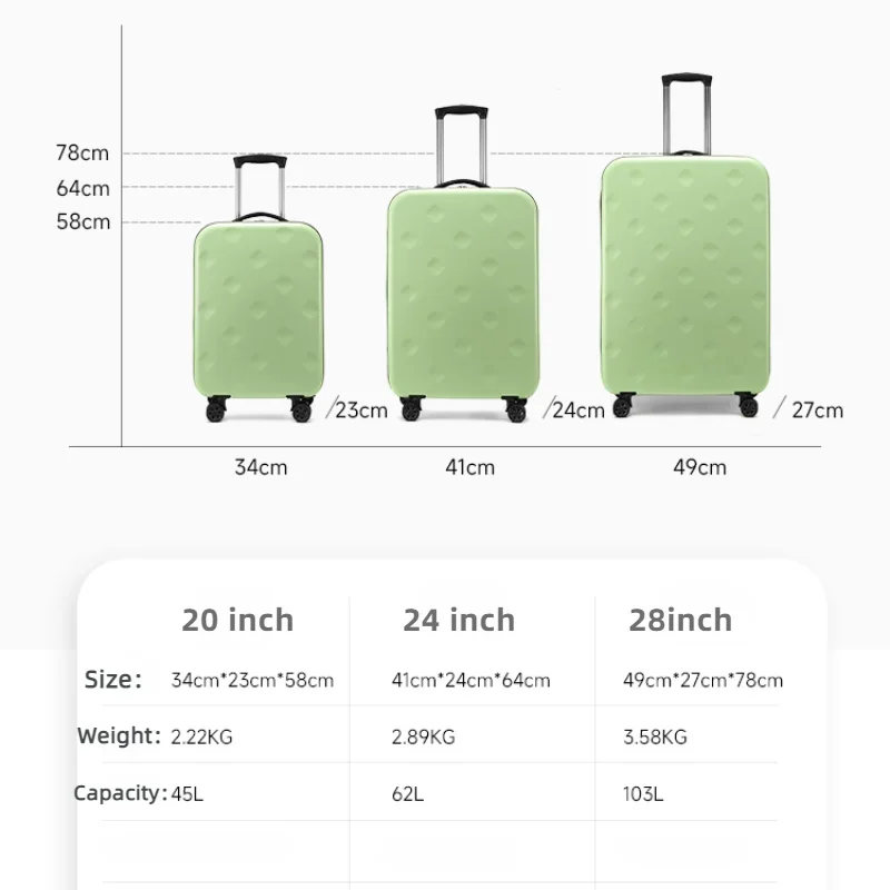 EXBX New Foldable Suitcase Lightweight Luggage 20/24/28 Inch Trolley Password Suitcase Business Portable Men Women Travel Bag