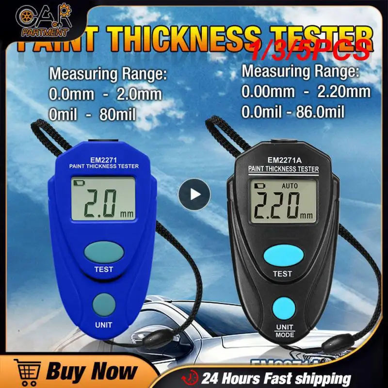 

1/3/5PCS Mini Car Paint Thickness Meter Car Accessories Paint Thickness Gauge Auto Coating Manual Digital Digital Display