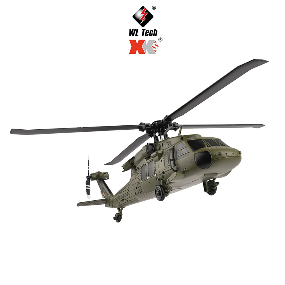 Hélicoptère RC Black Hawk UH-60L 4CH sans aileron vert