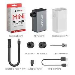 Compact Aluminum Electric Air Pump - Portable & Cordless for Bicycles and Outdoor Use (A3 Electric Pump)