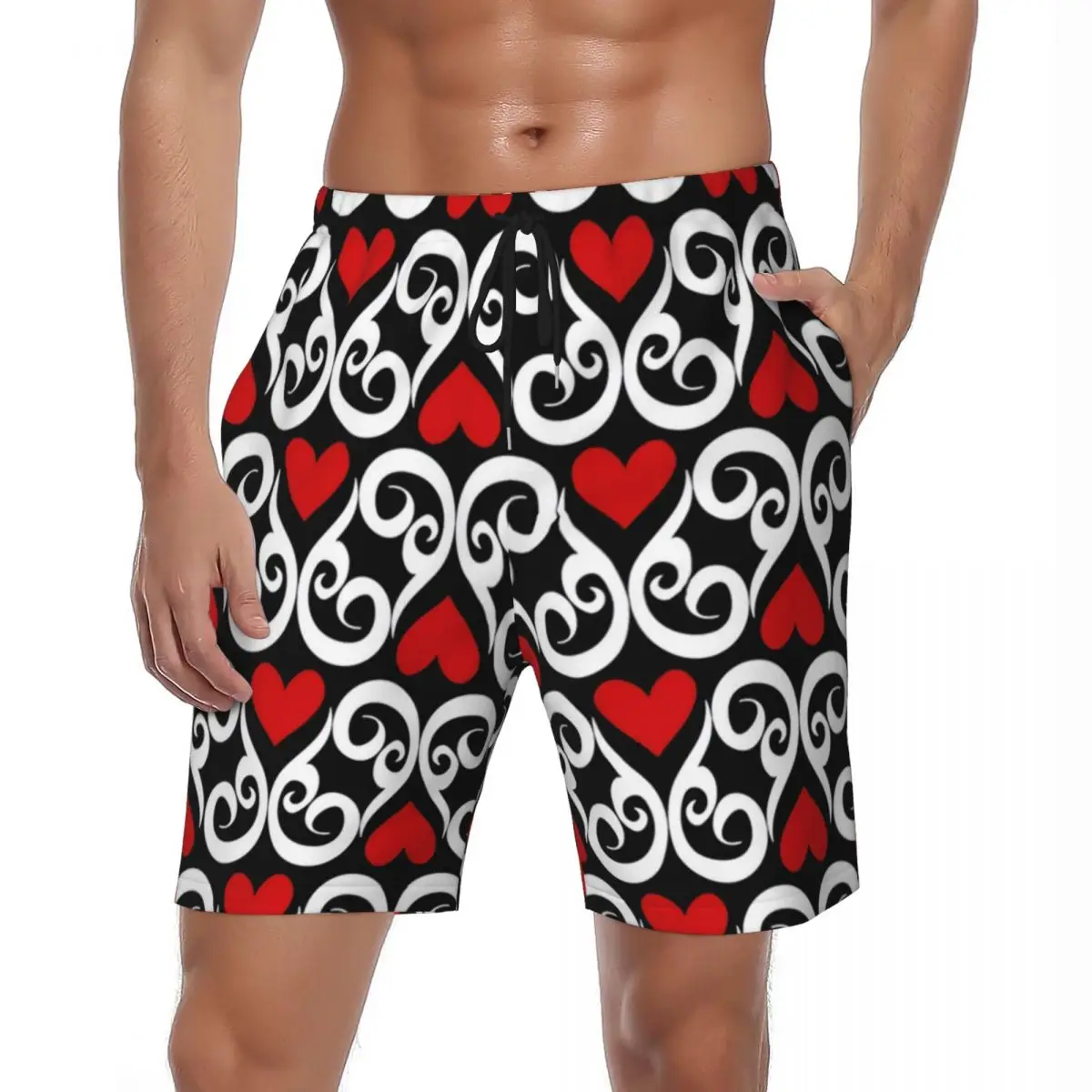 

Летние шорты для спортзала, мужские короткие пляжные шорты с абстрактным принтом, модные быстросохнущие плавки