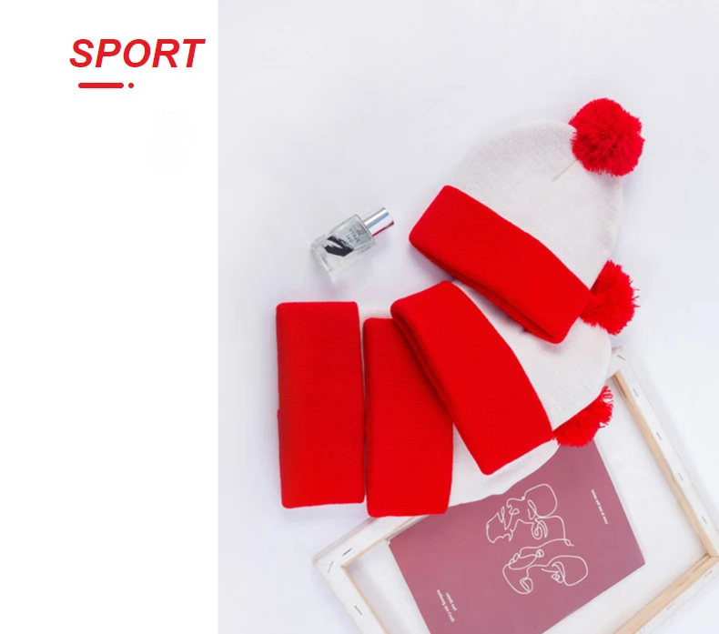Männer Frauen Weihnachten Dekoration Farbe Blockieren Wolle Kappe Beanie Hut Halloween Gestreiften Rot Wolle Ball Kappe Gestrickte Kappe Heißer – Detail 7