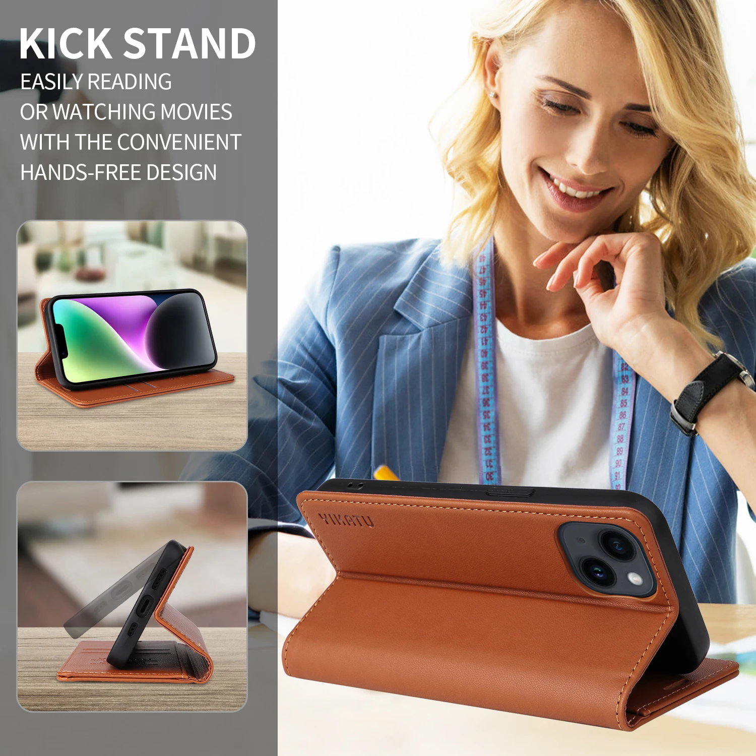 Premium Magnetic Leather Wallet Case