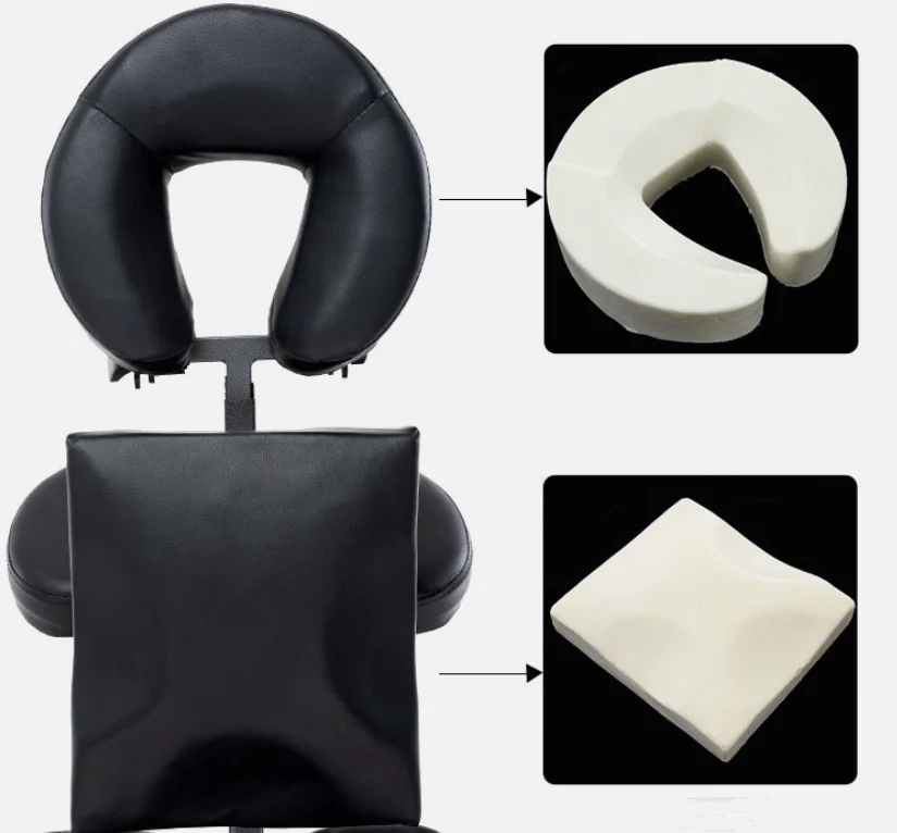 Description Picture 6 of itemFashion Salon Beauty Furniture Foldable Portable Aluminium Alloy PU Leather Red Black White Massage Tattoo Chair Bed Table