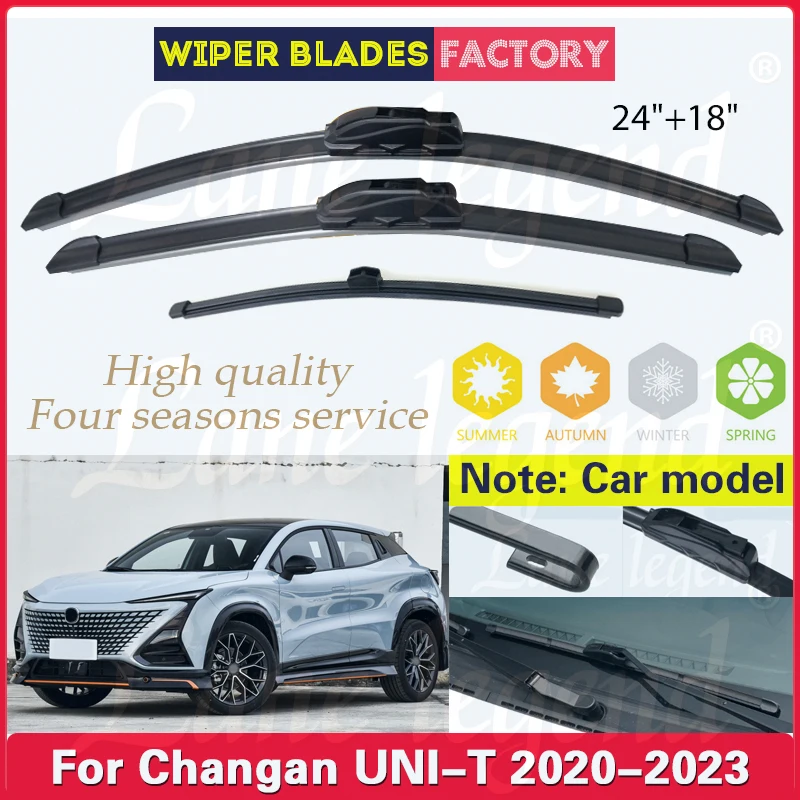 3pcs For Changan UNI-T UNI T 2020 2021 2022 2023 Car Front Rear Wiper Blades Windscreen Windshield Clean Window Car Accessories