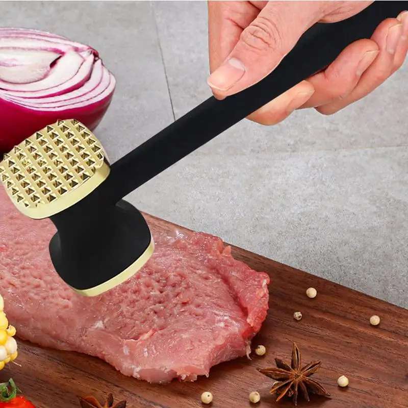 Gorilla Grip Heavy Duty Meat Tenderizer Hammer, Dual Side Kitchen Mallet,  Comfortable Grip Handle, Maximize Food Flavor, Spiked Side Tenderizes