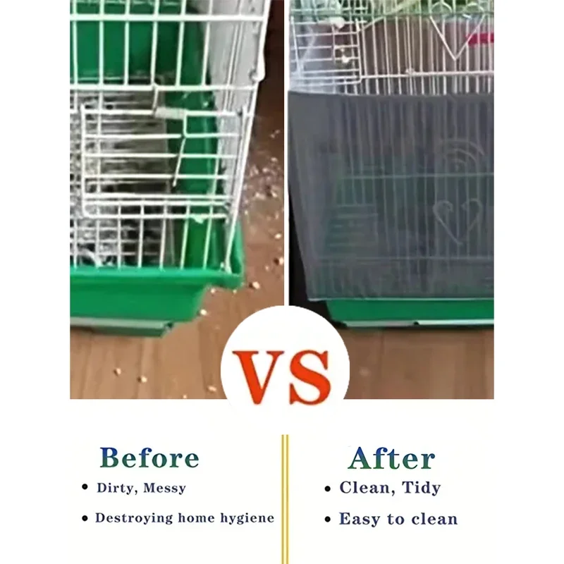 Bird Cage Cover Adjustable Bird Cage Net Cover for Round Square Cages