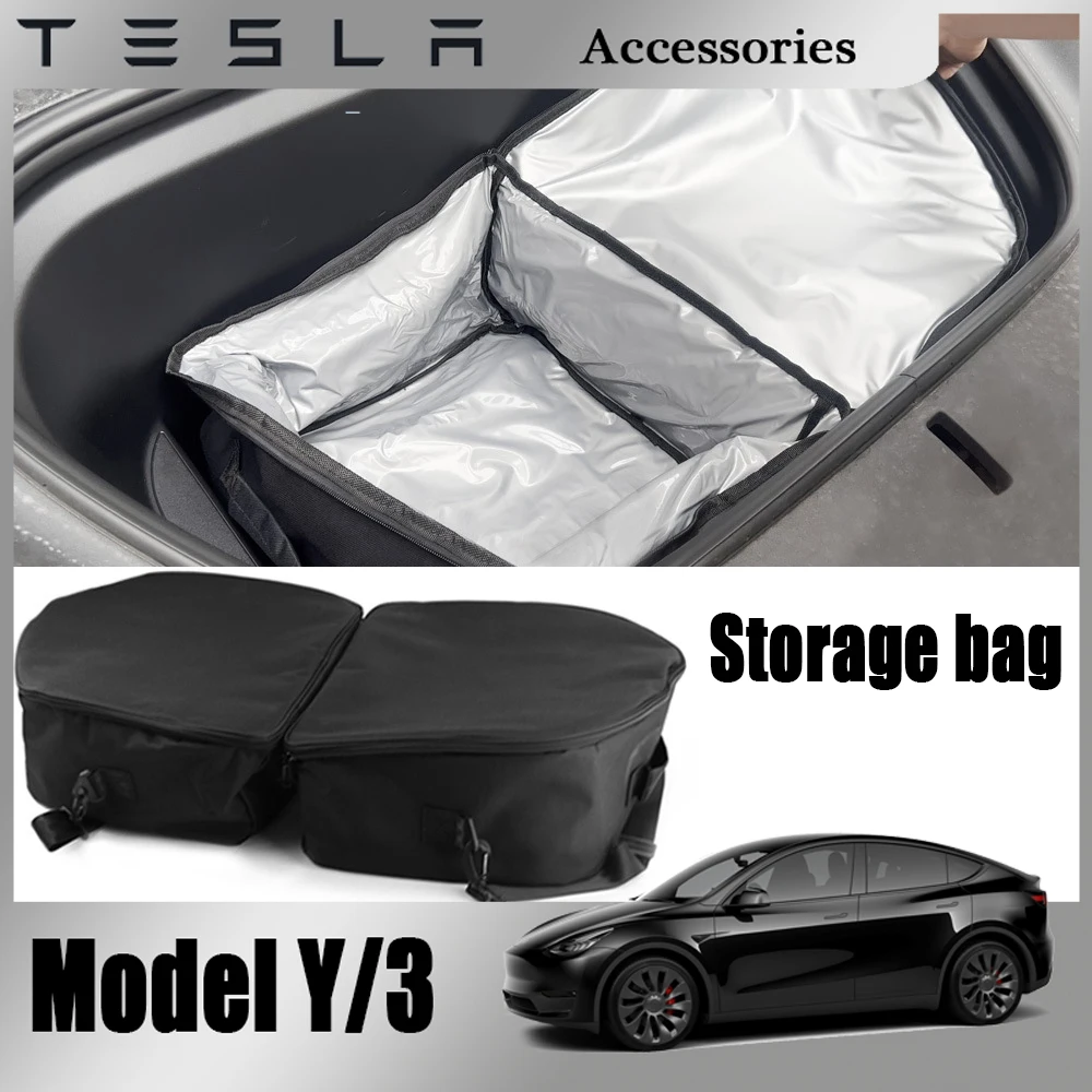Model 3/Y Frunk Cooler Organizer Insulation Cooler Bag Front Trunk Storage  Organizers For Tesla Model 3 Model Y Accessories - AliExpress