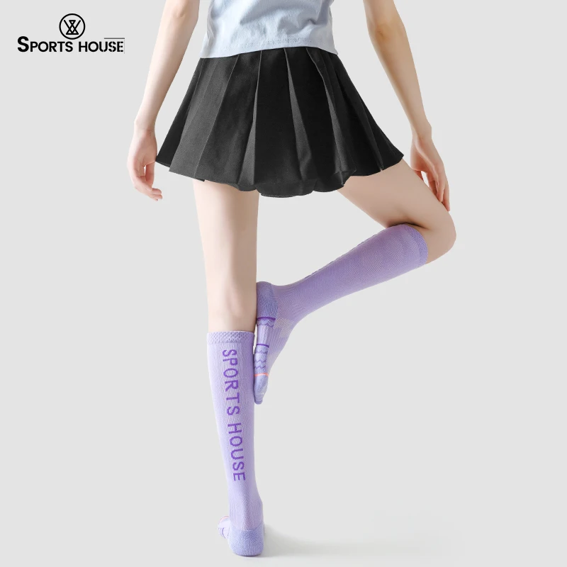 SPORT'S HOUSE High pressure socks for women Towel bottom lean leg non-slip outdoor sports stockings