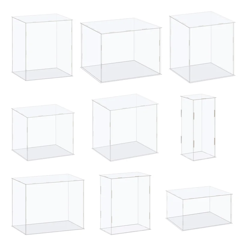 

Transparent Display Case for Collectibles Acrylic Box Cube Storage Box Assemble Dustproof Protection Showcase for Figures Toys