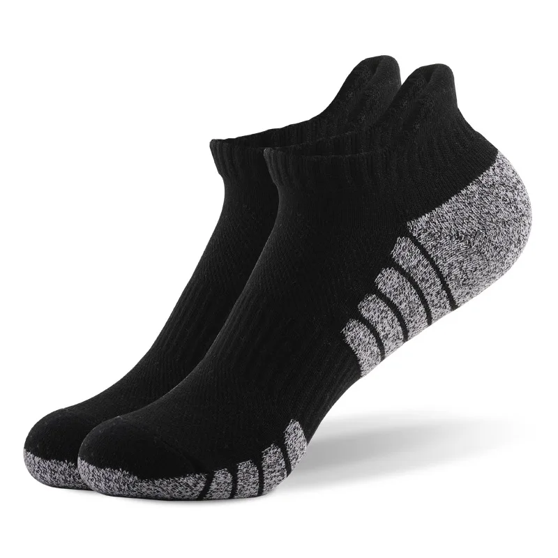 Efterår vinter Fortykket håndklæde bund Running Mesh båd skridsikker åndbar Sport Low cut Mænd Damer sokker_voghion.com