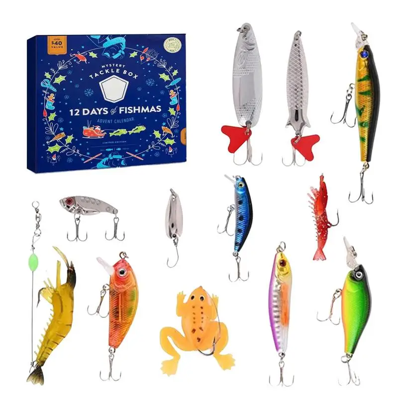 

Advent Calendar Fishing Christmas Countdown 24 Days Fishing Lures Set For Adult Men 2023 Xmas Surprise Gift For Fishing Lover