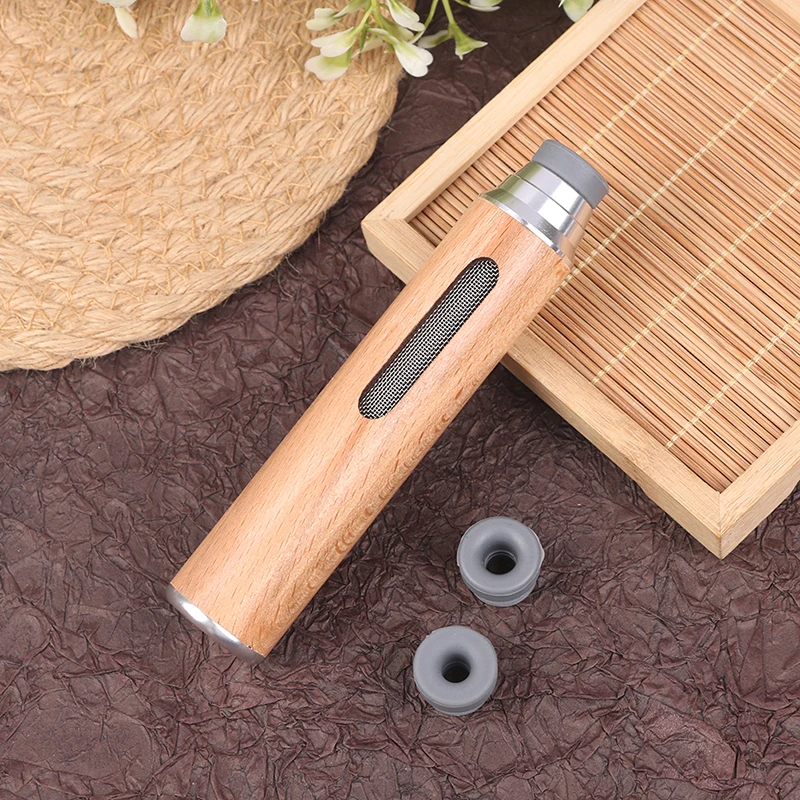 Portable Car Ashtray Mini Car Ashtray Anti Soot-flying Cigarette Cover Anti-ash Luxury Wood Cigarette Holder 3