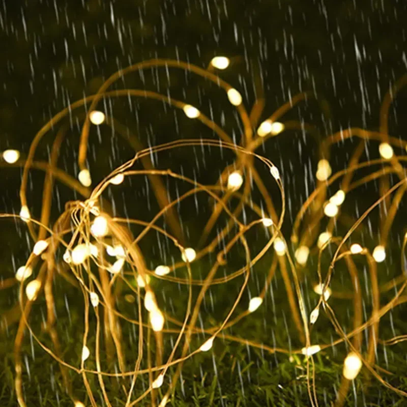 Solar fairy lights 1 set outdoor waterproof 8-mode copper wire fairy tale Christmas light for outdoor garden