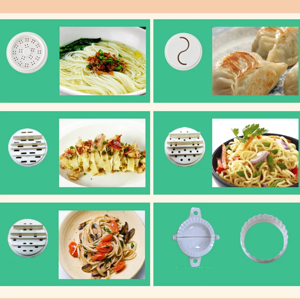 S990e96dfae5d46f1844e538633bd8515i Automatyczna maszyna do robienia makaronu do urządzenie do gotowania makaronu domowego elektryczna do makaronu 160W do Spaghetti 220V narzędzia kuchenne