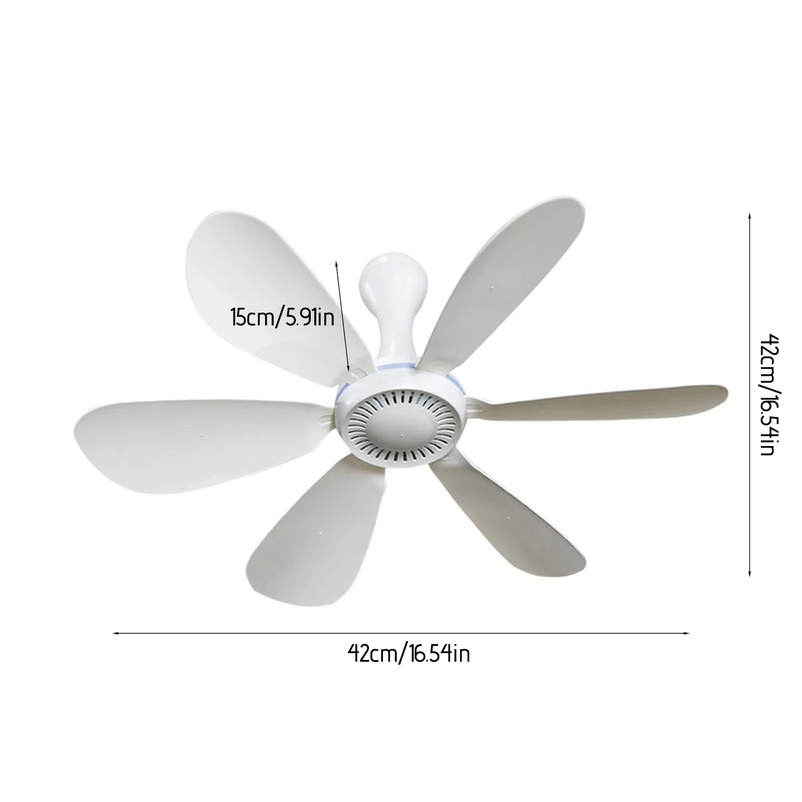 Silent 6 Leaves USB Powered Ceiling Canopy Fan with Remote Control Timing 4 Speed Hanging Fan for Camping Bed Dormitory Tent New 6