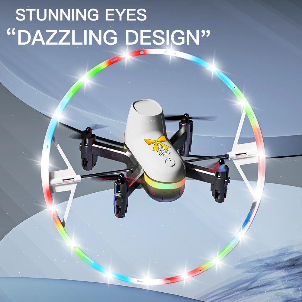 

2024 New Q07 Mini Remote Control Drone Headless Mode 6-Axis Gyroscope LED Rotating Light Toy Helicopter Children Toy Gift