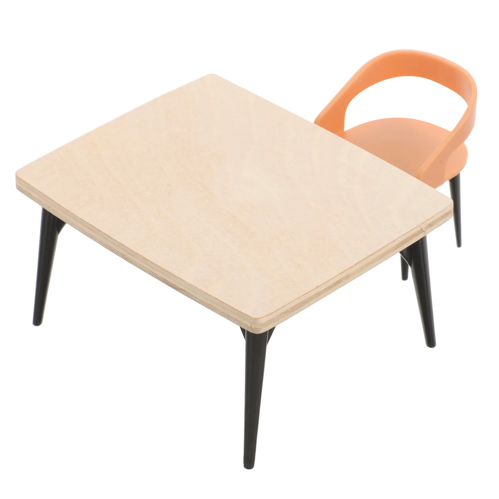 

Bathroom Decorations House Mini Furniture Small Chairs Wooden Miniature Table Dining Tiny