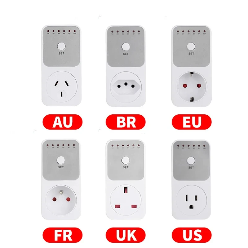 Smart Plug Timer Socket with 10-Hour Countdown & Energy Metering Features