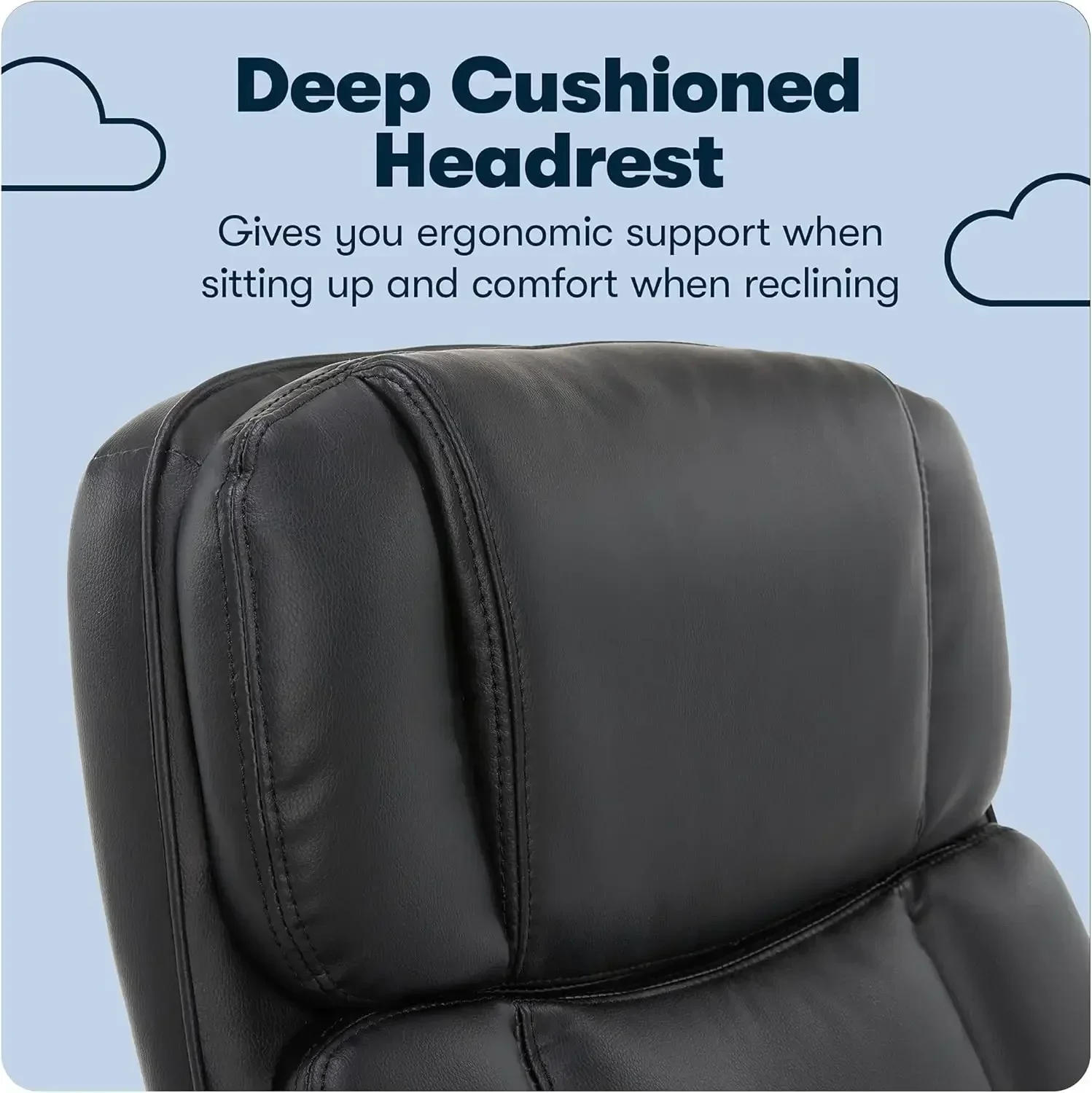 NEW-Fairbanks Big and Tall High Back Executive Office Ergonomic Gaming Computer Chair with Layered Body Pillows