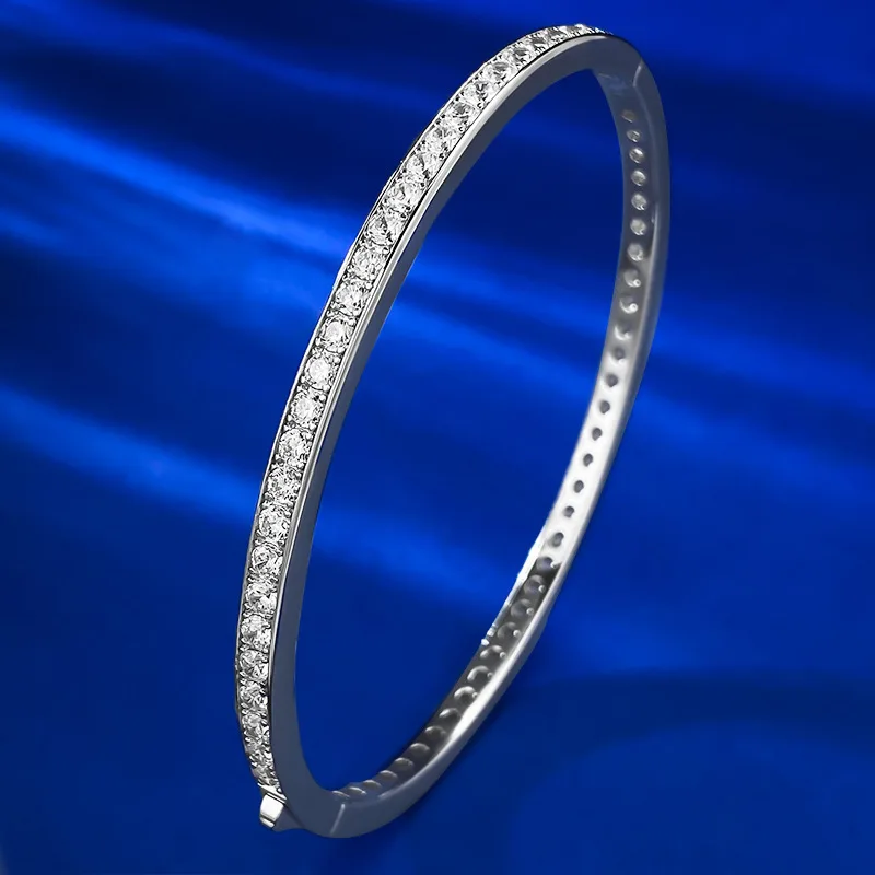 

Spring Qiaoer 100% 925 Sterling Silver Crushed Ice Cut 5*5 MM Citrine High Carbon Diamond Gemstone Fine Bracelet Jewelry