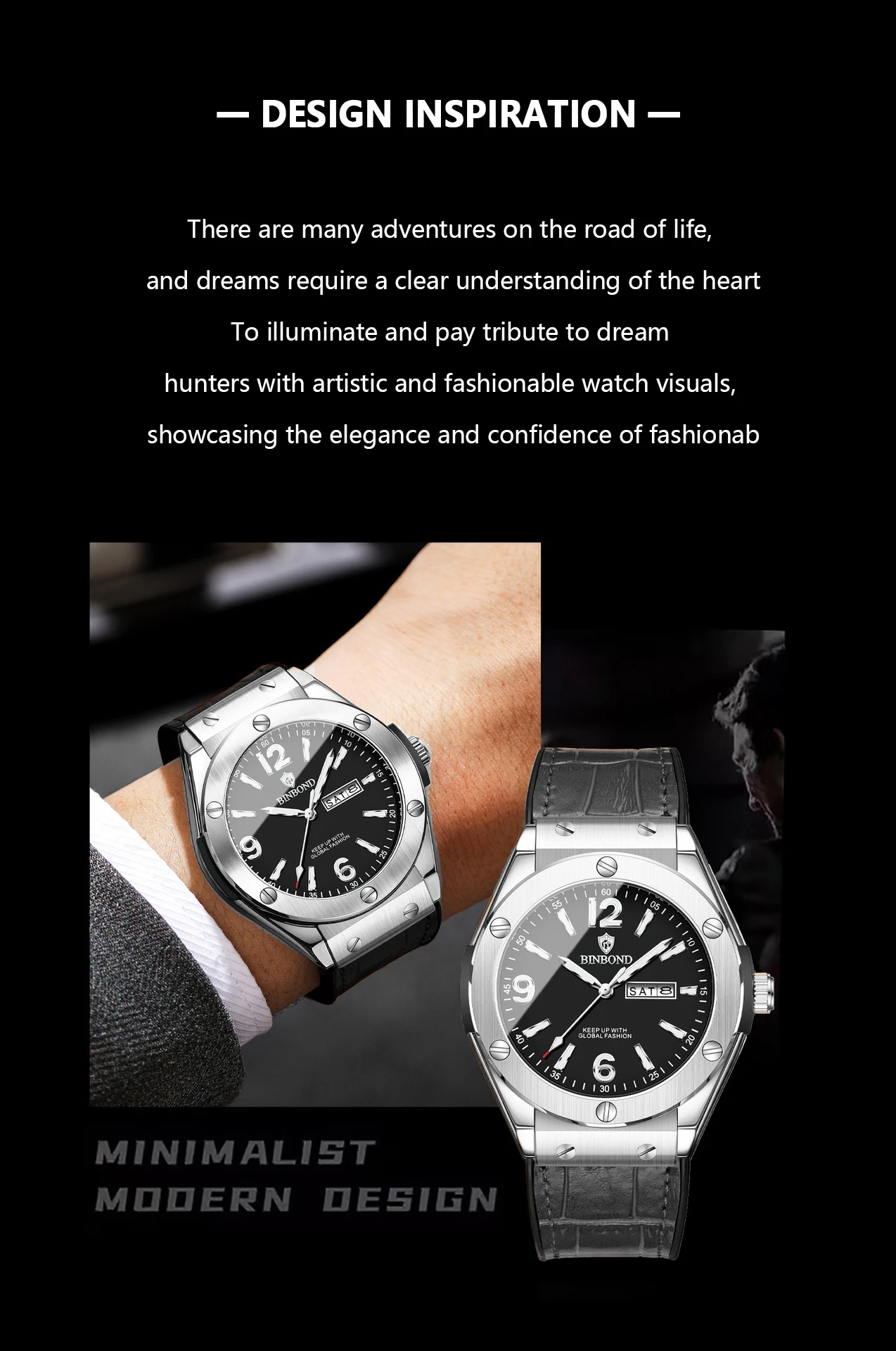 BINBOND B225 Men's Watch description image 2