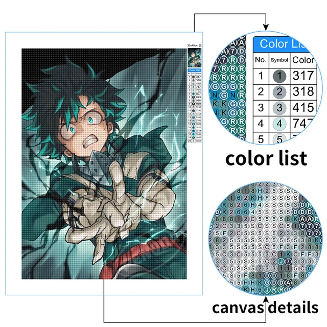 Anime Diamond Painting, My Hero Academia - Full Square or Round Drill– Diamond  Paintings Store