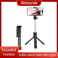 Blue-tooth Selfie Stick Tripod Holder With Remote Shutter Fill Light Extendable Wireless Remote Retractable Phone Stand - Image 2